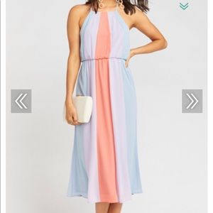Nadia Paneled Dress- Pastel Party Colorblock